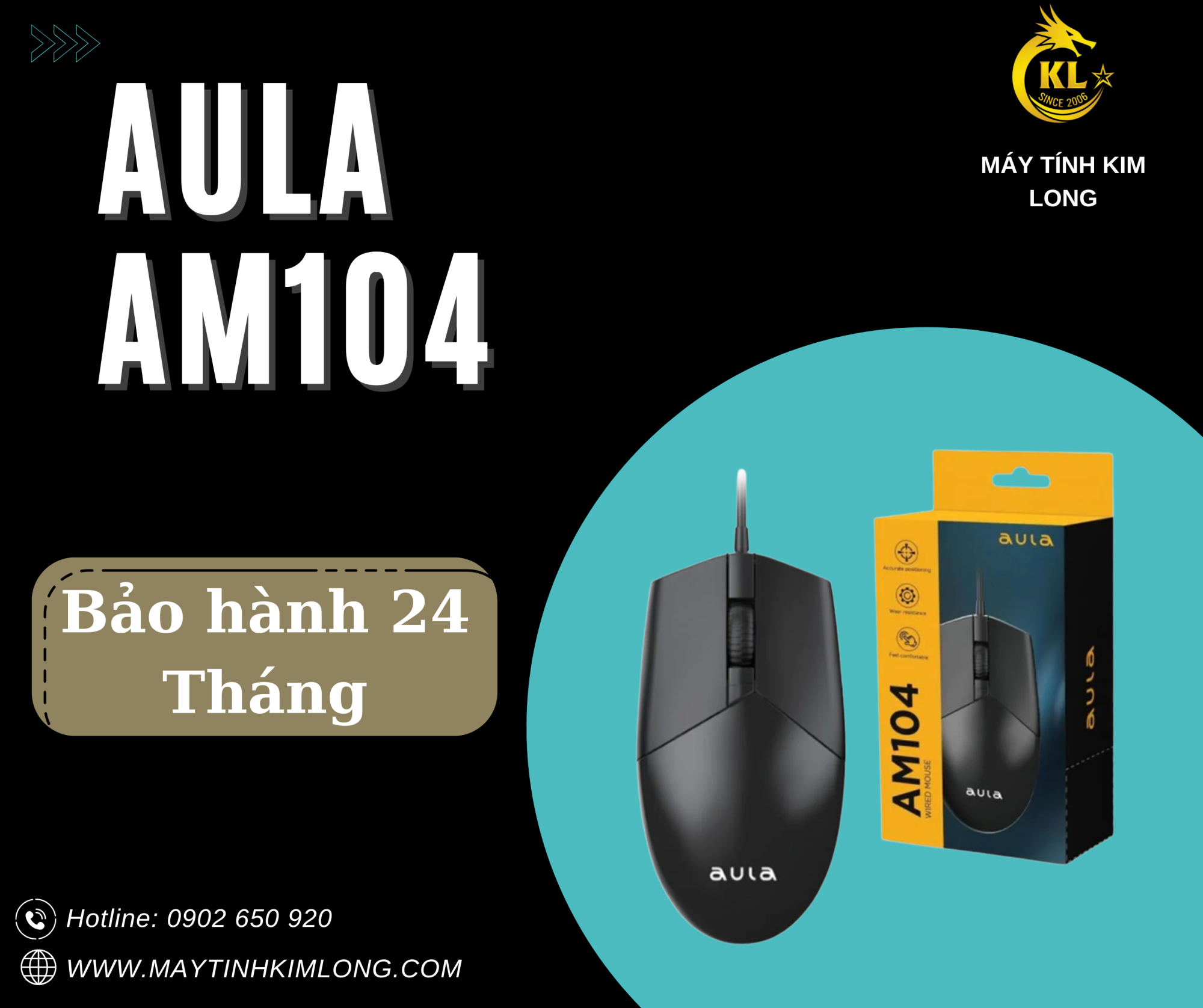 AULA AM104 CHUỘT QUANG CÓ DÂY